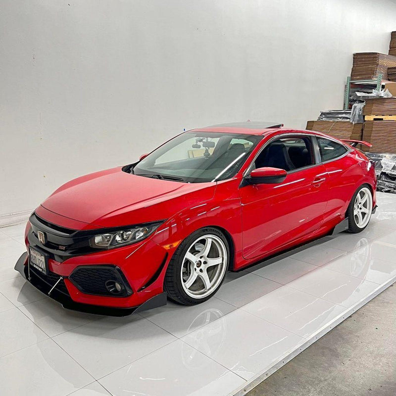 2016-2021 Honda Civic Side Skirt Extension V4 ( Coupe ) - AeroflowDynamics