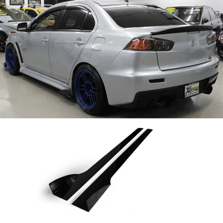 2007-2015 Mitsubishi Evo X / Ralliart Side skirt Extension V2 - Aeroflowdynmaics