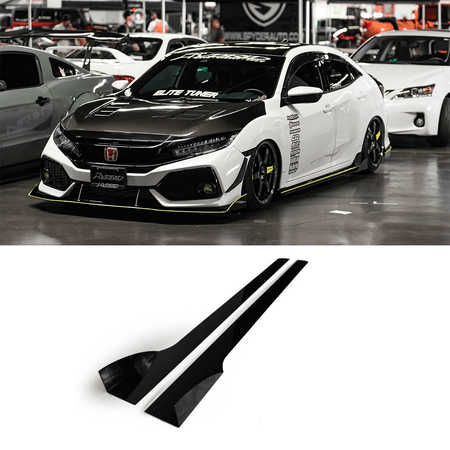 2017-2019 Honda Civic Side Skirt Extension (Civic Hatch/Sedan Type-R) V2 - Aeroflowdynamics