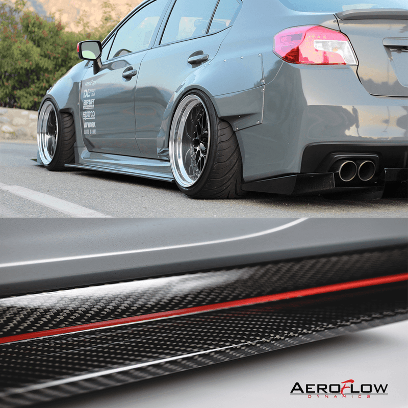 2015-2021 Subaru WRX STI Side Skirt Extensions Carbon Fiber