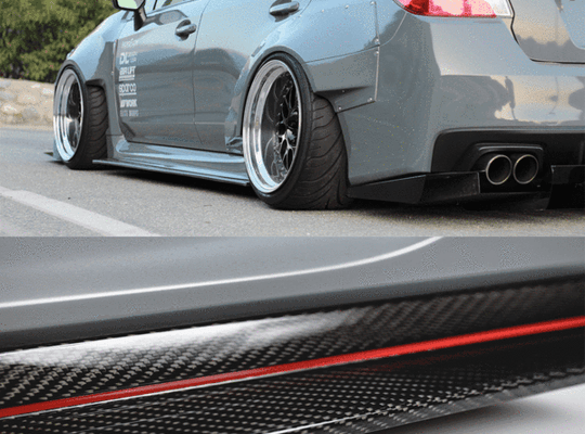 2015 - 2019 Subaru Wrx/Sti Side Skirt Extension (Carbon Fiber) - Aeroflowdynamics