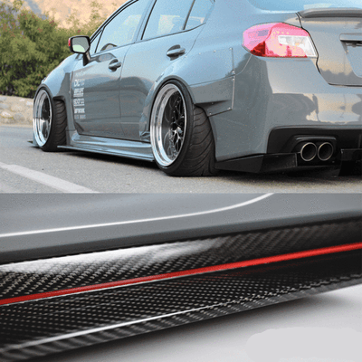 2015-2021 Subaru WRX STI Side Skirt Extensions Carbon Fiber