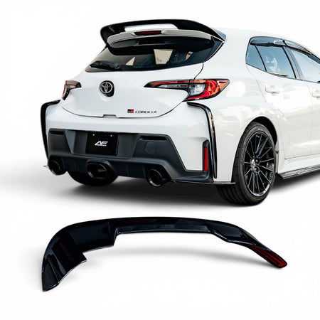 2023 Toyota GR Corolla rear spoiler extensions gloss jet black by AeroFlow Dynamics
