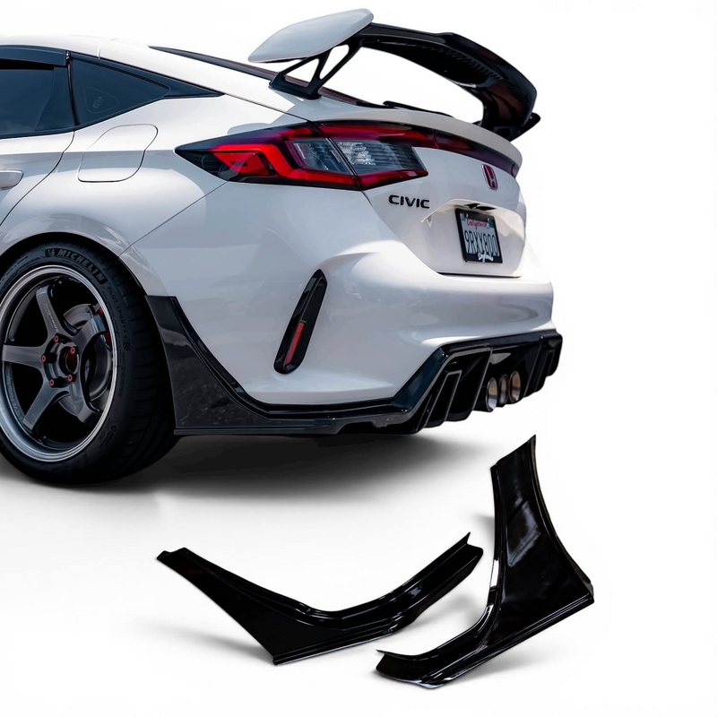 2023-2026 Honda Civic Type R FL5 Gloss Black Rear Bumper Extension