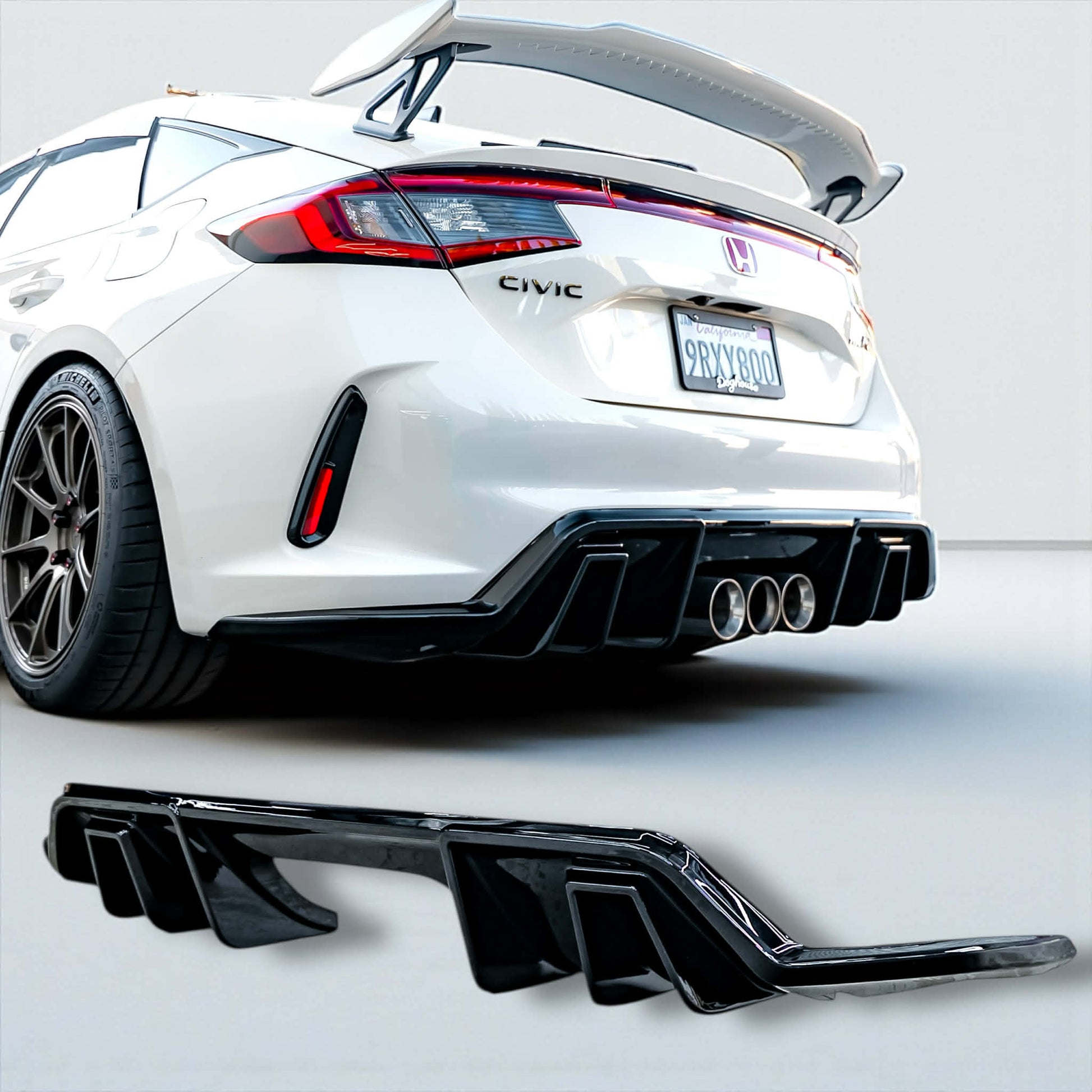 2023+ Honda Civic Type R FL5 AFD Kogeki Rear Diffuser | Gloss Black ...