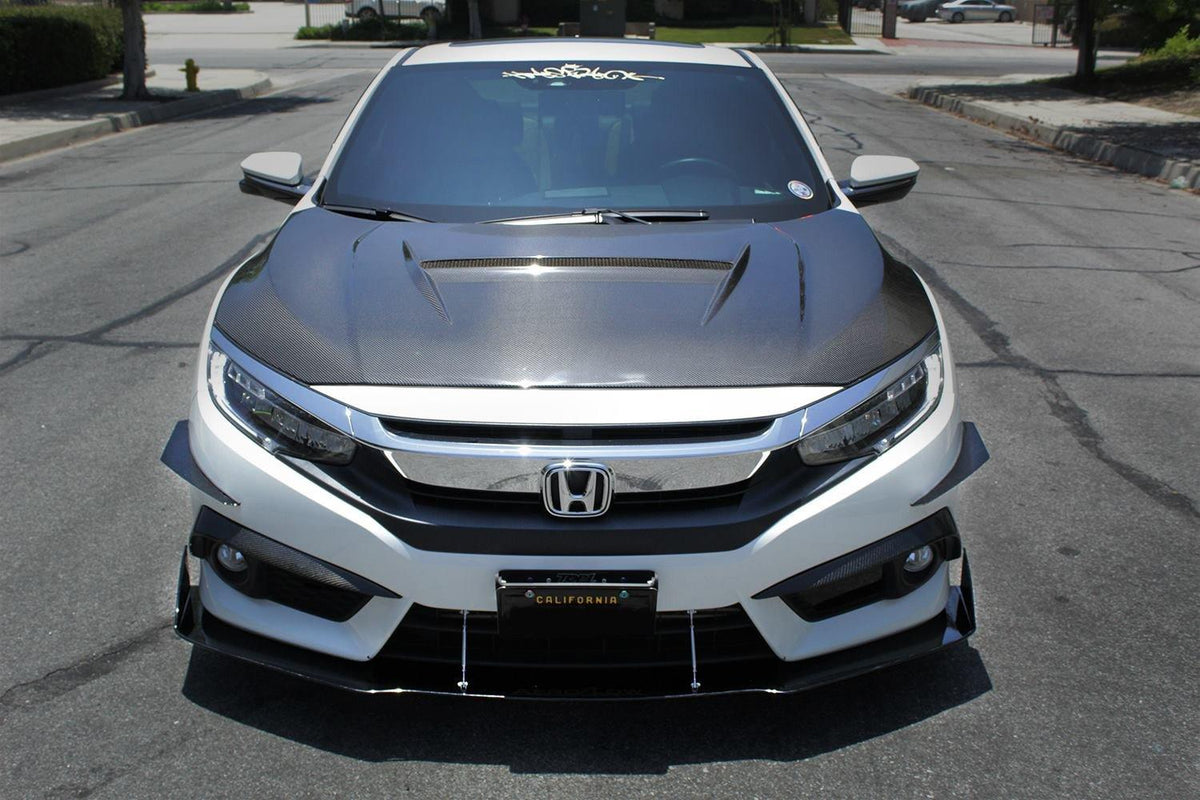 2016-2019 Honda Civic Coupe Splitter V2 - Aeroflowdynamics