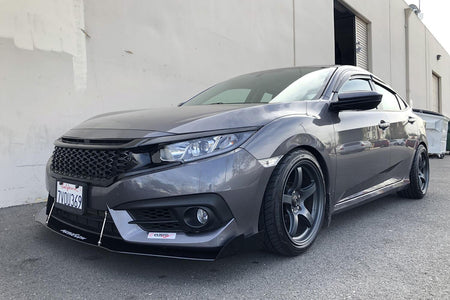 2016-2019 Honda Civic Sedan Splitter V3 - Aeroflowdynamics