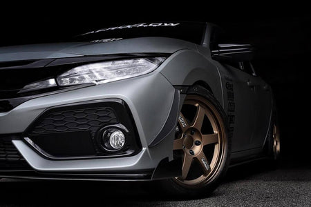 2017-2021 Honda Civic Splitter  ([Hatchback, Si Coupe, Si Sedan] ) V2 - Aeroflowdynamics