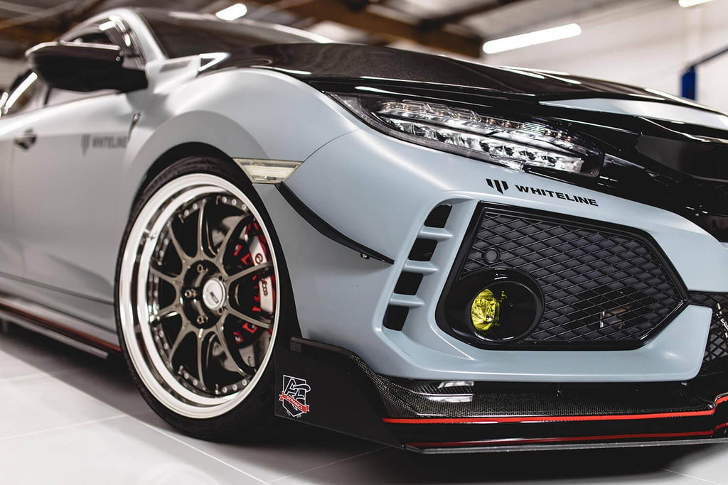 2017-2019 Honda Civic Side Skirt Extension (Civic Hatch/Sedan Type-R) Carbon Fiber - Aeroflowdynamics
