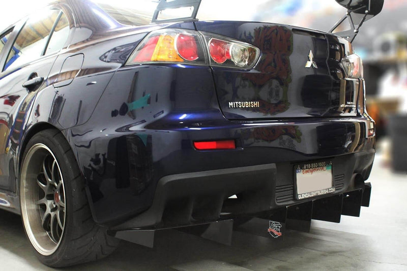 2007-2015 Mitsubishi Evo X Rear Diffuser V2