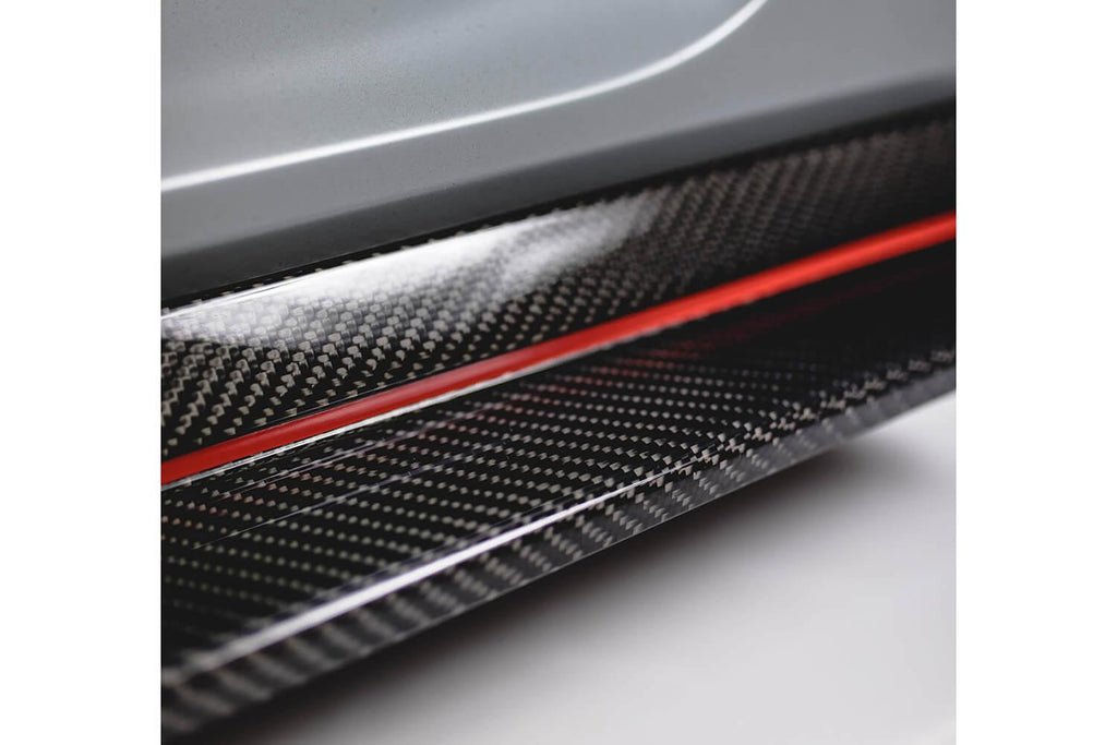 2017-2019 Honda Civic Side Skirt Extension (Civic Hatch/Sedan Type-R) Carbon Fiber - Aeroflowdynamics