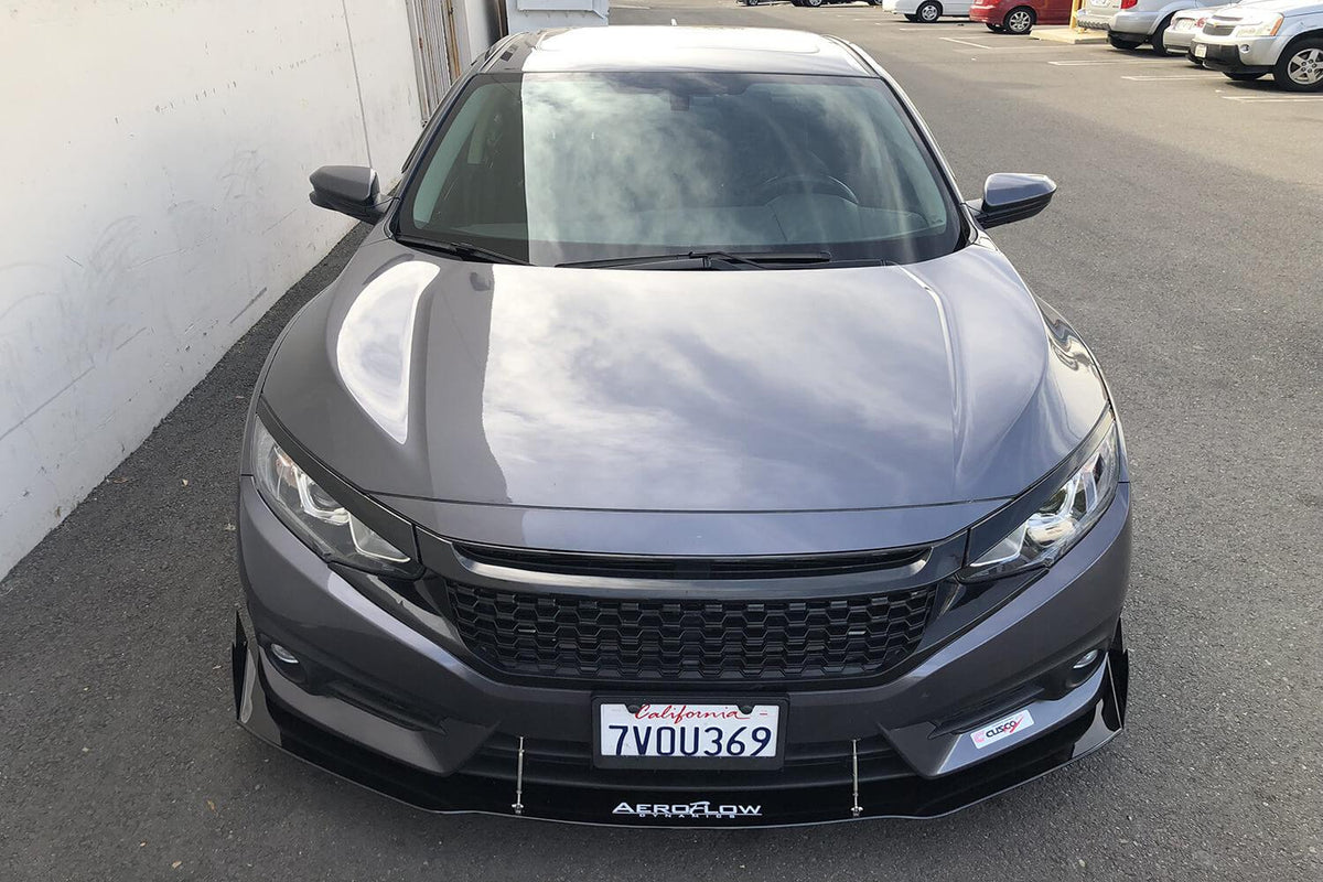 2016-2019 Honda Civic Sedan Splitter V3 - Aeroflowdynamics