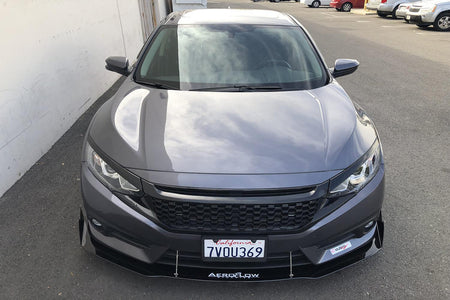 2016-2019 Honda Civic Sedan Splitter V3 - Aeroflowdynamics