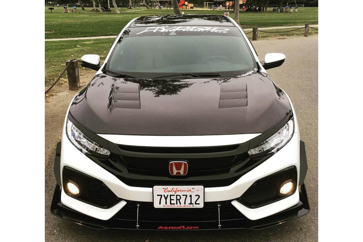 2017-2021 Honda Civic Splitter  ([Hatchback, Si Coupe, Si Sedan] ) V2 - Aeroflowdynamics