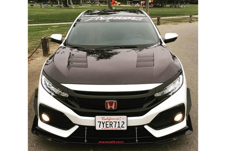 2017-2021 Honda Civic Splitter  ([Hatchback, Si Coupe, Si Sedan] ) V2 - Aeroflowdynamics
