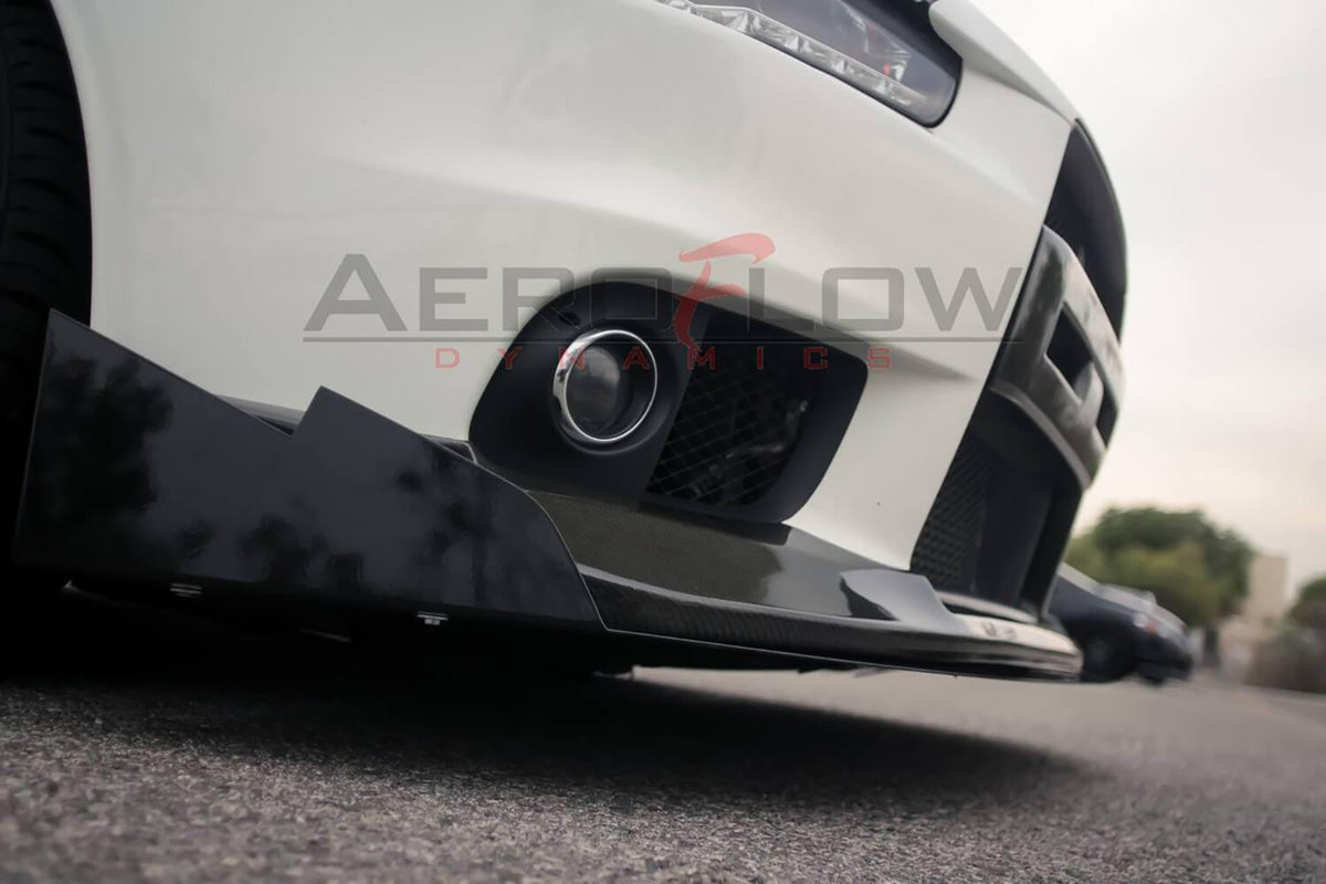 2007-2015 Mitsubishi Evo X Front Splitter V3 - Aeroflowdynamics