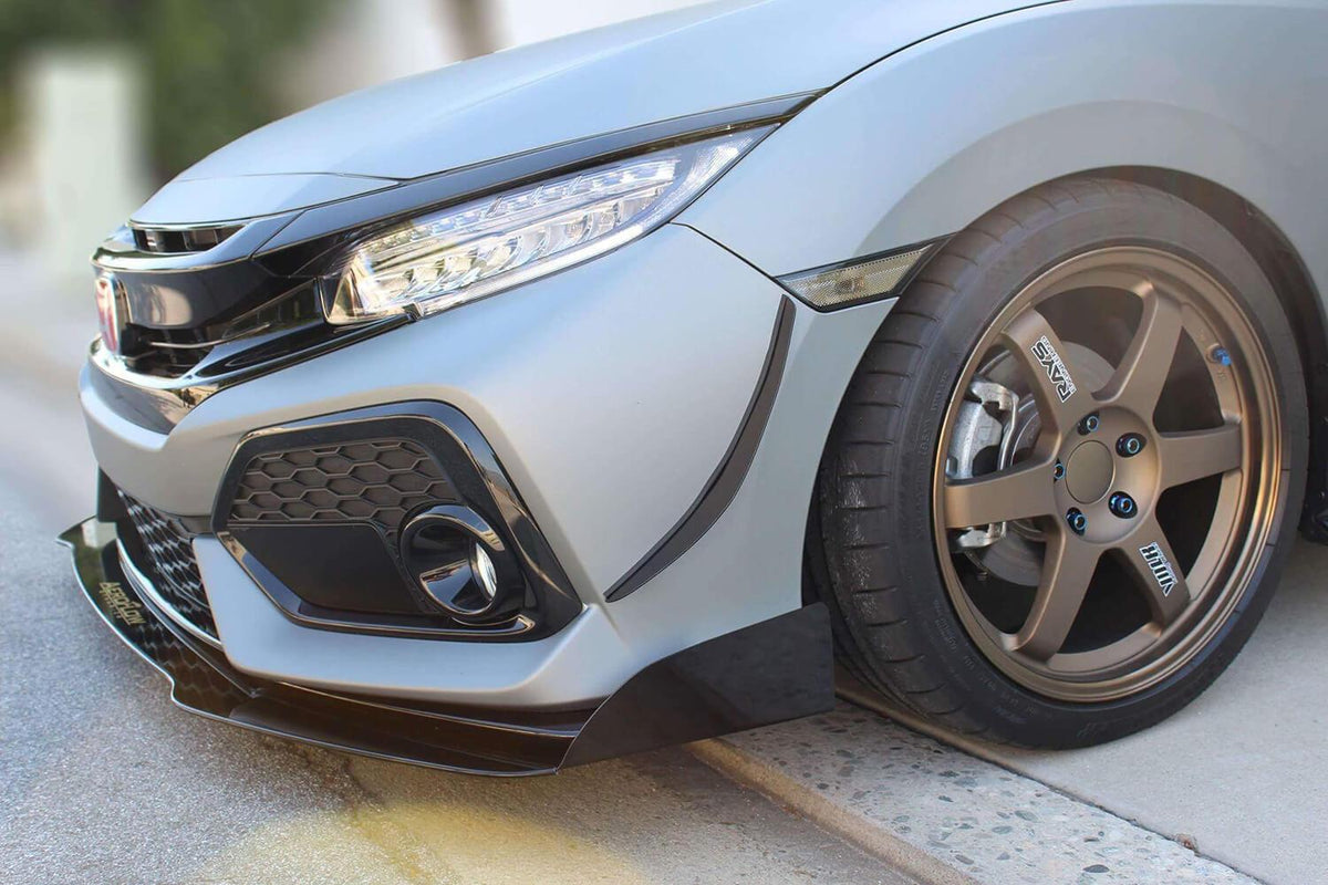 2017-2021 Honda Civic Splitter  ([Hatchback, Si Coupe, Si Sedan] ) V2 - Aeroflowdynamics