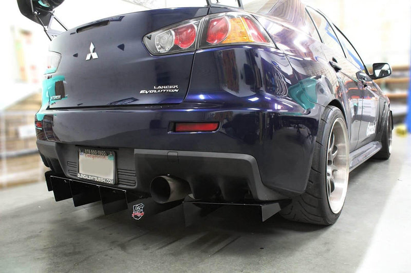 2007-2015 Mitsubishi Evo X Rear Diffuser V2
