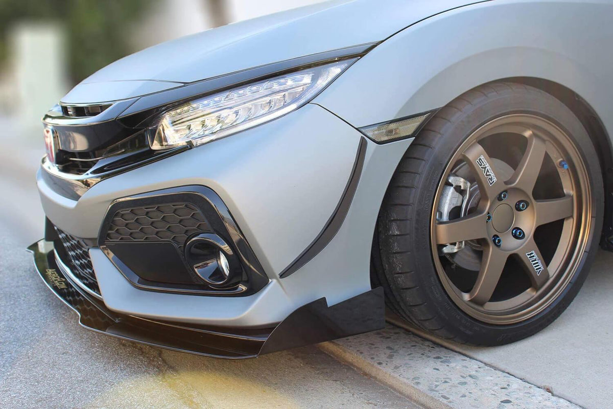 2017-2019 Honda Civic Splitter ([Hatchback, Si Coupe, Si Sedan] ) V3 - Aeroflowdynamics