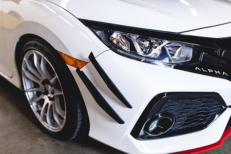 2017-2019  Honda Civic V2 Canards (Hatchback, Si Coupe, Si Sedan) - Aeroflowdynamics