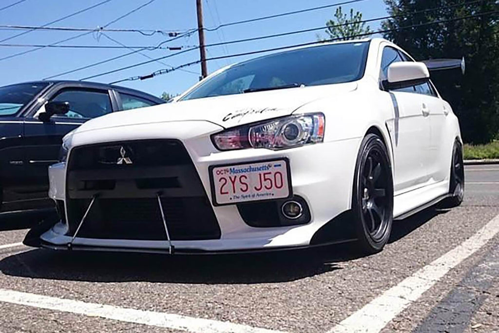 2007-2015 Mitsubishi Evo X Front Splitter V2 - Aeroflowdynamics