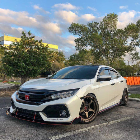 2017-2019 Honda Civic Splitter ([Hatchback, Si Coupe, Si Sedan] ) V3 - Aeroflowdynamics