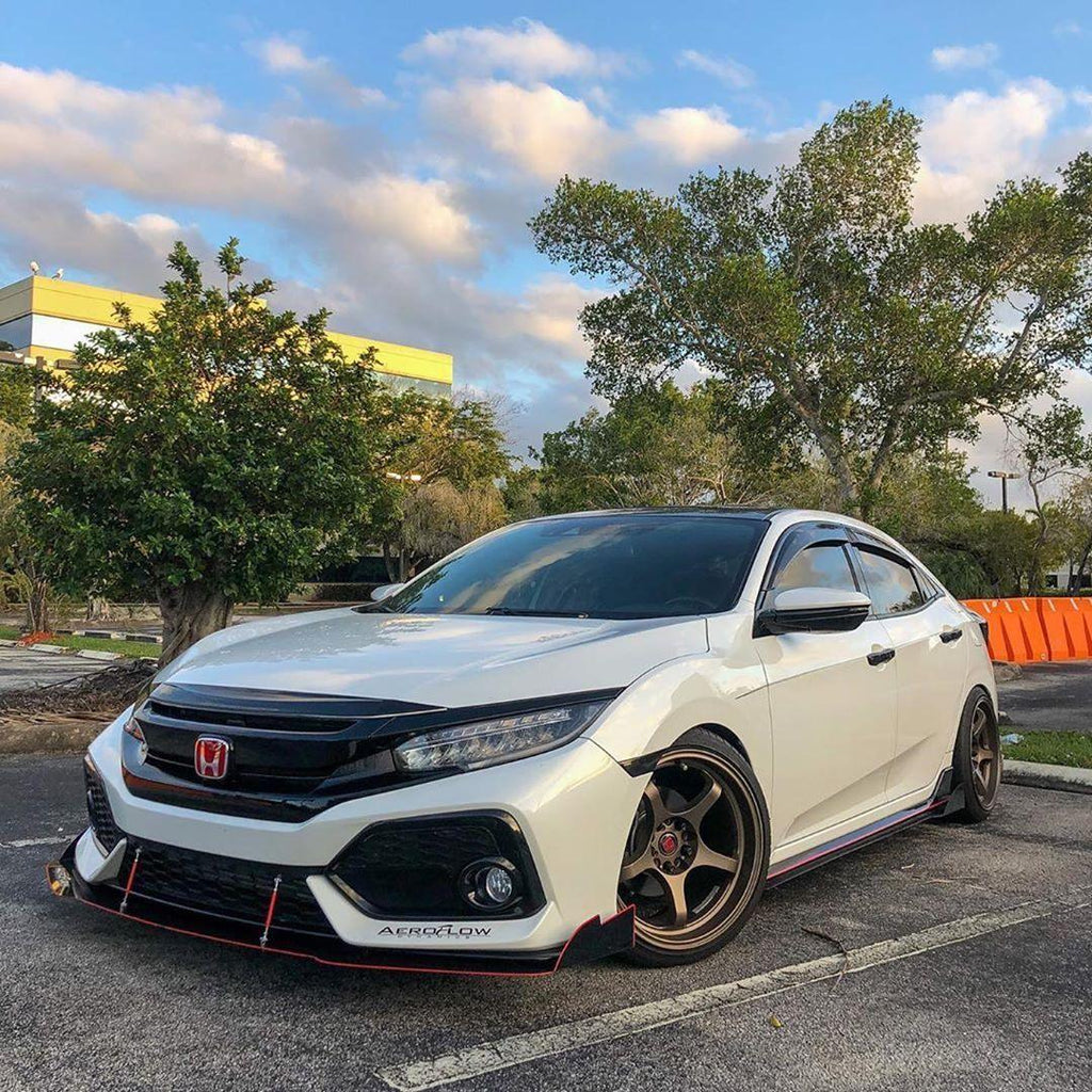 2017-2019 Honda Civic Splitter ([Hatchback, Si Coupe, Si Sedan] ) V3 - Aeroflowdynamics