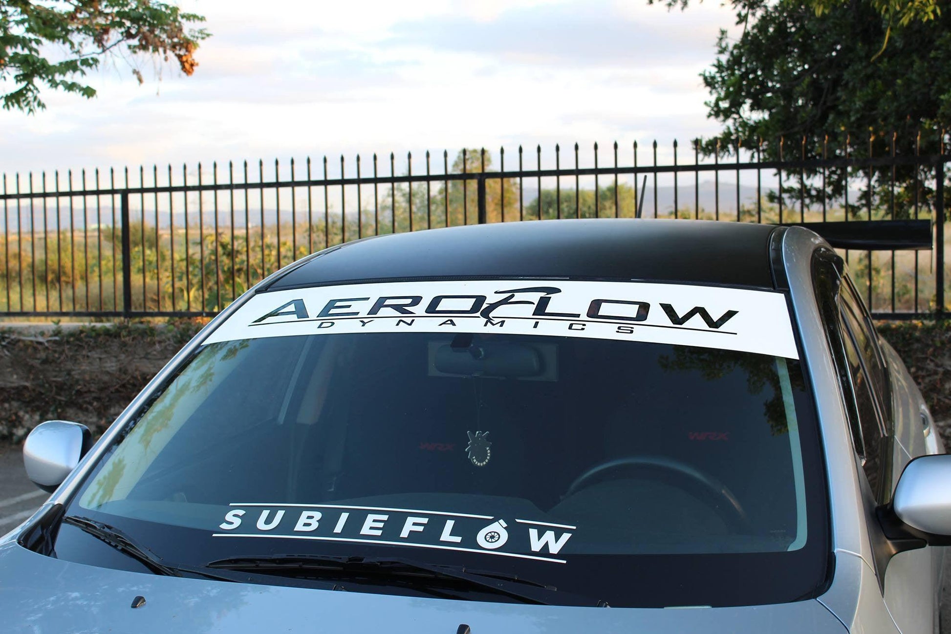 Show Your Support By Running One Of Our Reverse Cut Windshield Banners. Offered In Matte Black And Matte White., -, #VerusEngineering #ShelbyGT350R #Aerodynamics | Verus Engineering