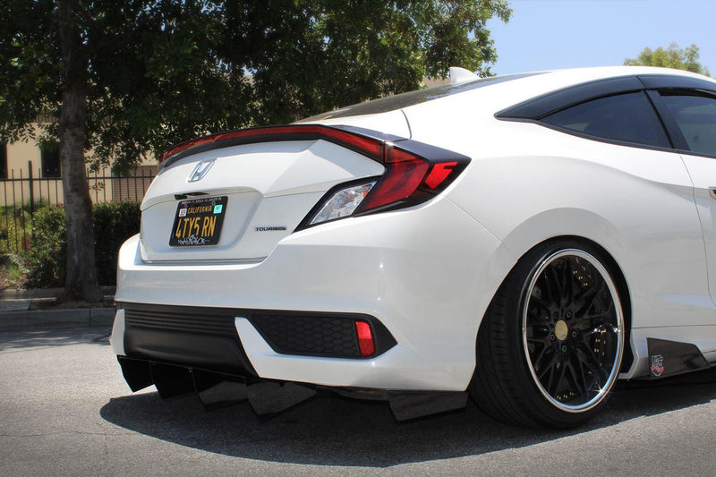 2016+ HONDA CIVIC COUPE SIDE SKIRT EXTENSION V4 - AeroflowDynamics
