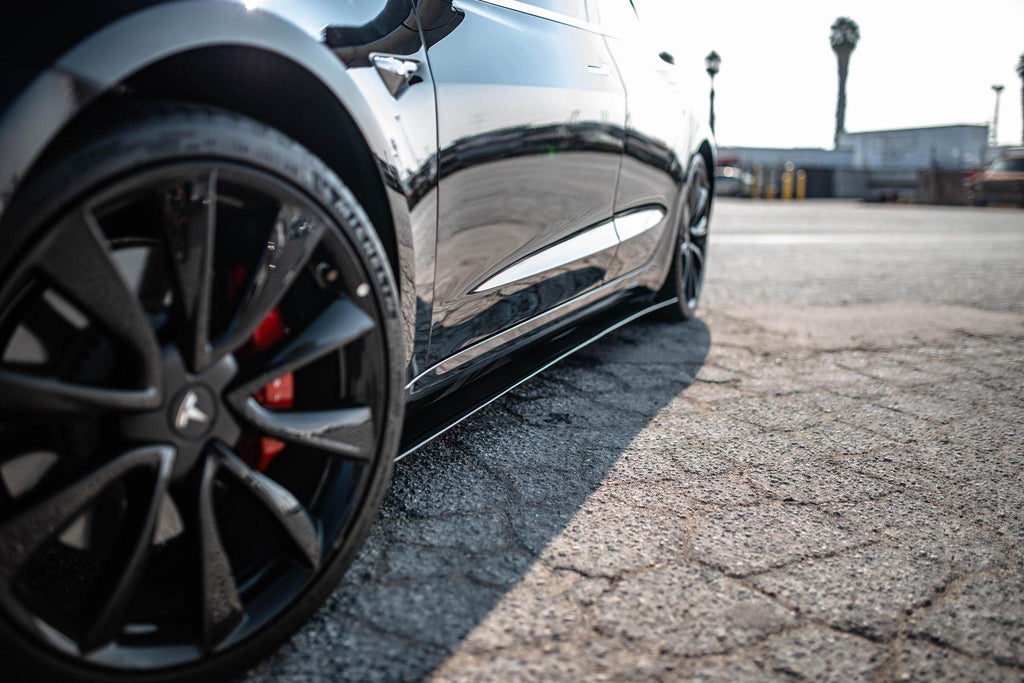 2018 - 2021 Tesla Model 3 V1 Side Skirt Extensions - Aeroflowdynamics