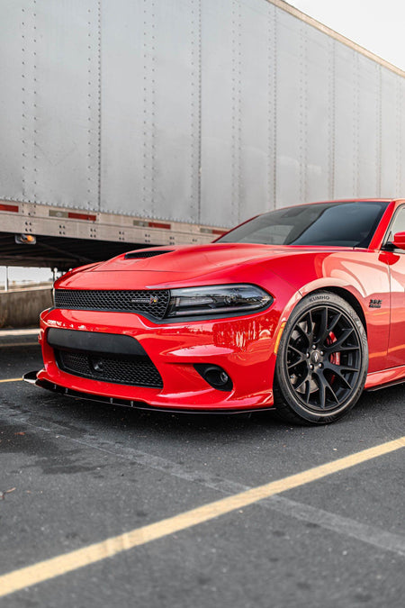 2015-2019 Dodge Charger Front Splitter V1 (Scatpack/Hellcat/Daytona) - AeroflowDynamics