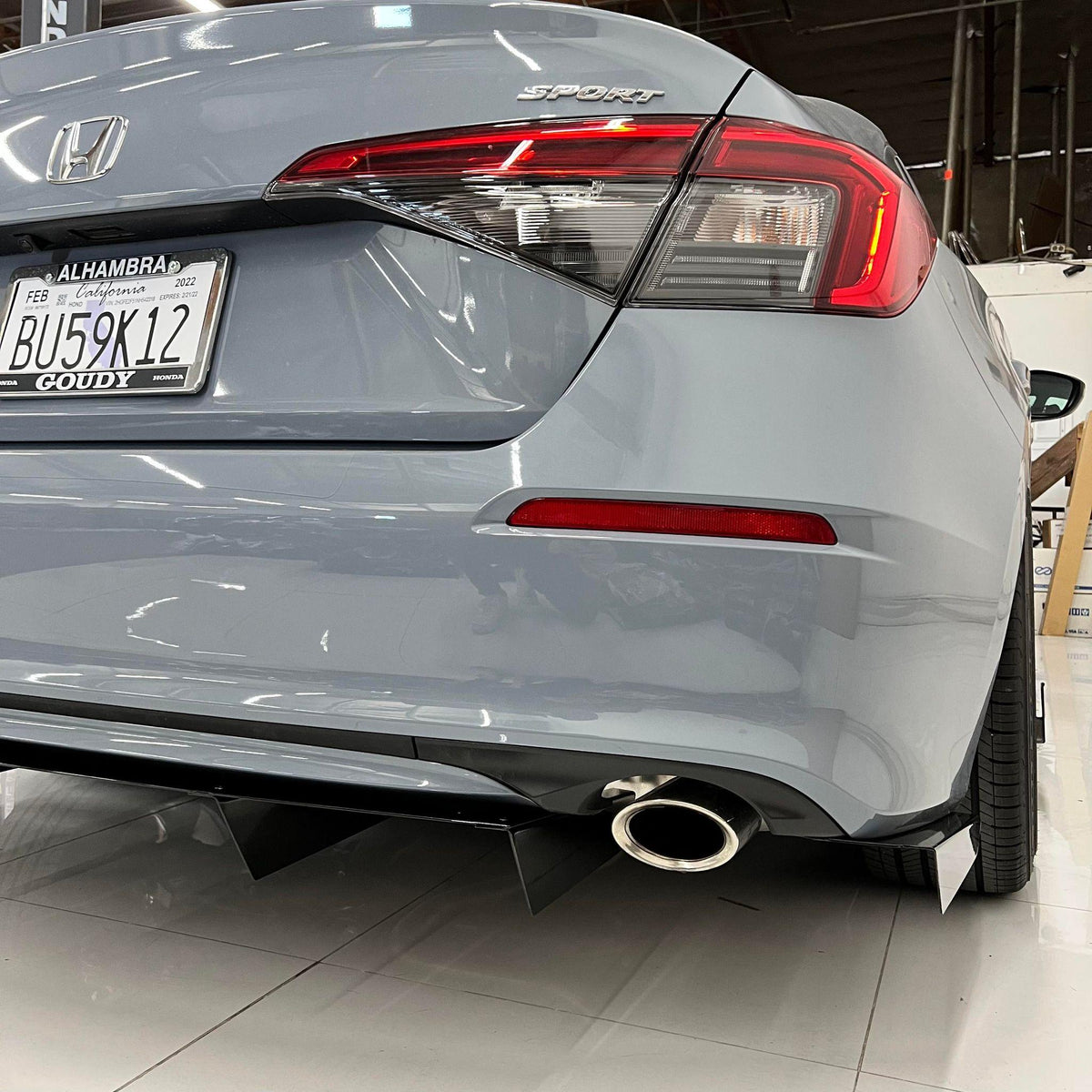 2022+ Honda Civic Sedan Rear Diffuser V1  - Aeroflowdynamics