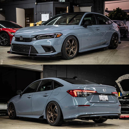 2022+ Honda Civic Side Skirt Extension (Civic Hatch/Sedan/SI) V2 - Aeroflowdynamics