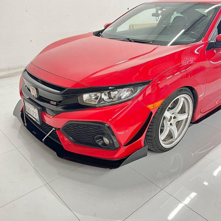 2017-2021  Honda Civic V1 Canards (Hatchback, Si Coupe, Si Sedan) - AeroflowDynamics