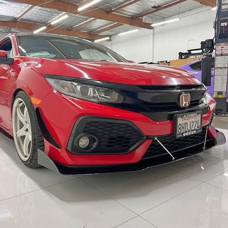 2017-2021 Honda Civic Splitter  ([Hatchback, Si Coupe, Si Sedan] ) V2 - AeroflowDynamics