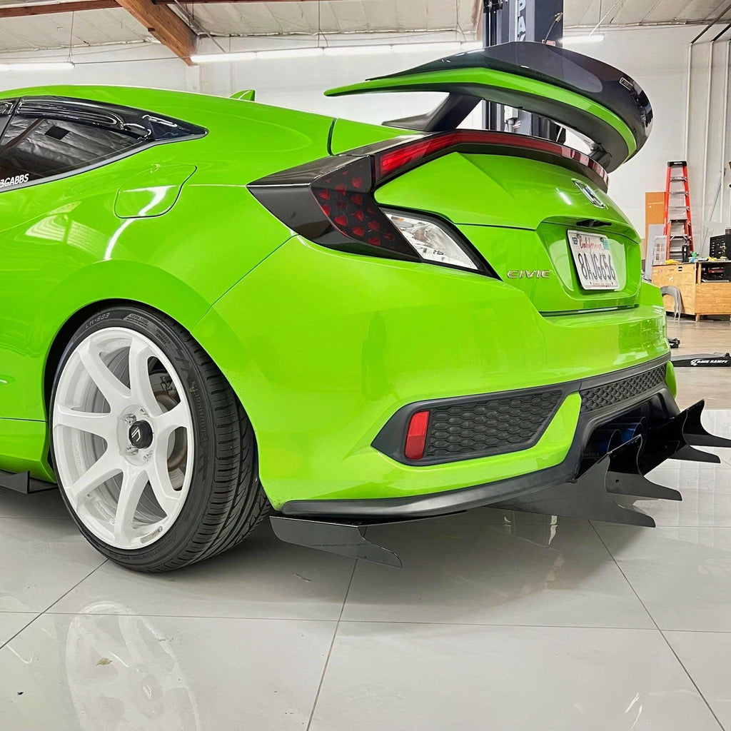 2016-2020 Honda Civic Si Rear Diffuser V5 (Coupe) - aeroflowdynamics