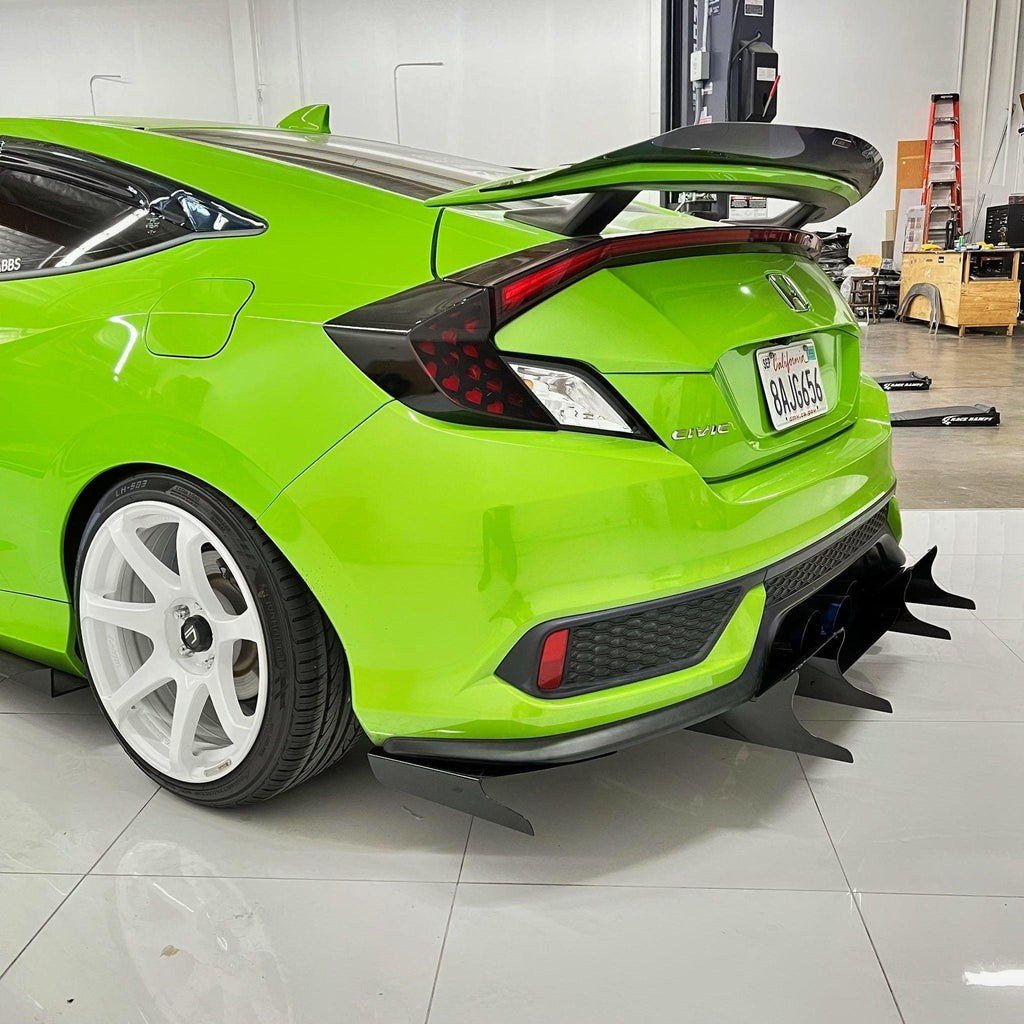 2016-2020 Honda Civic Si Rear Diffuser V5 (Coupe) - aeroflowdynamics