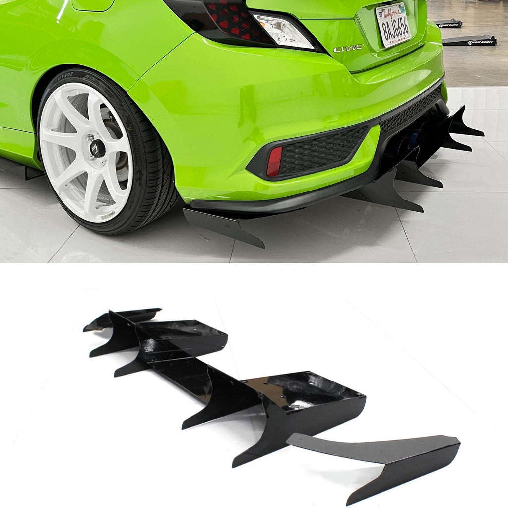 2016-2020 Honda Civic Si Rear Diffuser V5 (Coupe) - aeroflowdynamics