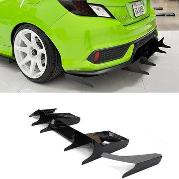 2016-2020 Honda Civic Si Rear Diffuser V5 (Coupe) - aeroflowdynamics