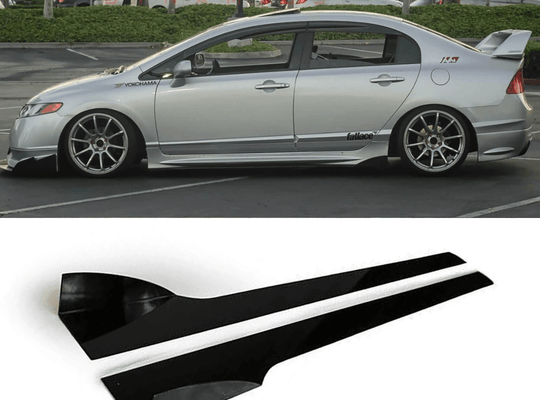 06-11 HONDA CIVIC SEDAN SIDE SKIRT EXTENSION V2 - Aeroflowdynamics