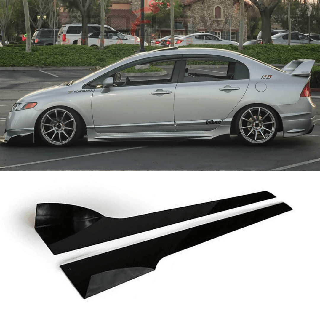06-11 HONDA CIVIC SEDAN SIDE SKIRT EXTENSION V2 - Aeroflowdynamics