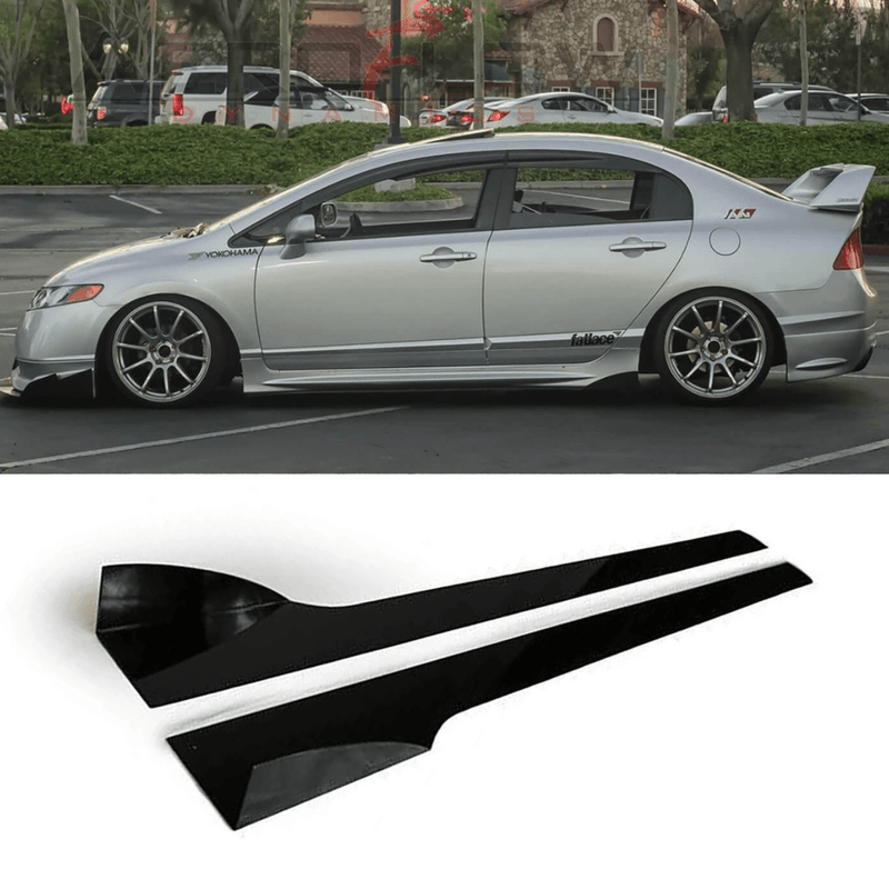 06-11 HONDA CIVIC SEDAN SIDE SKIRT EXTENSION V2 - Aeroflowdynamics