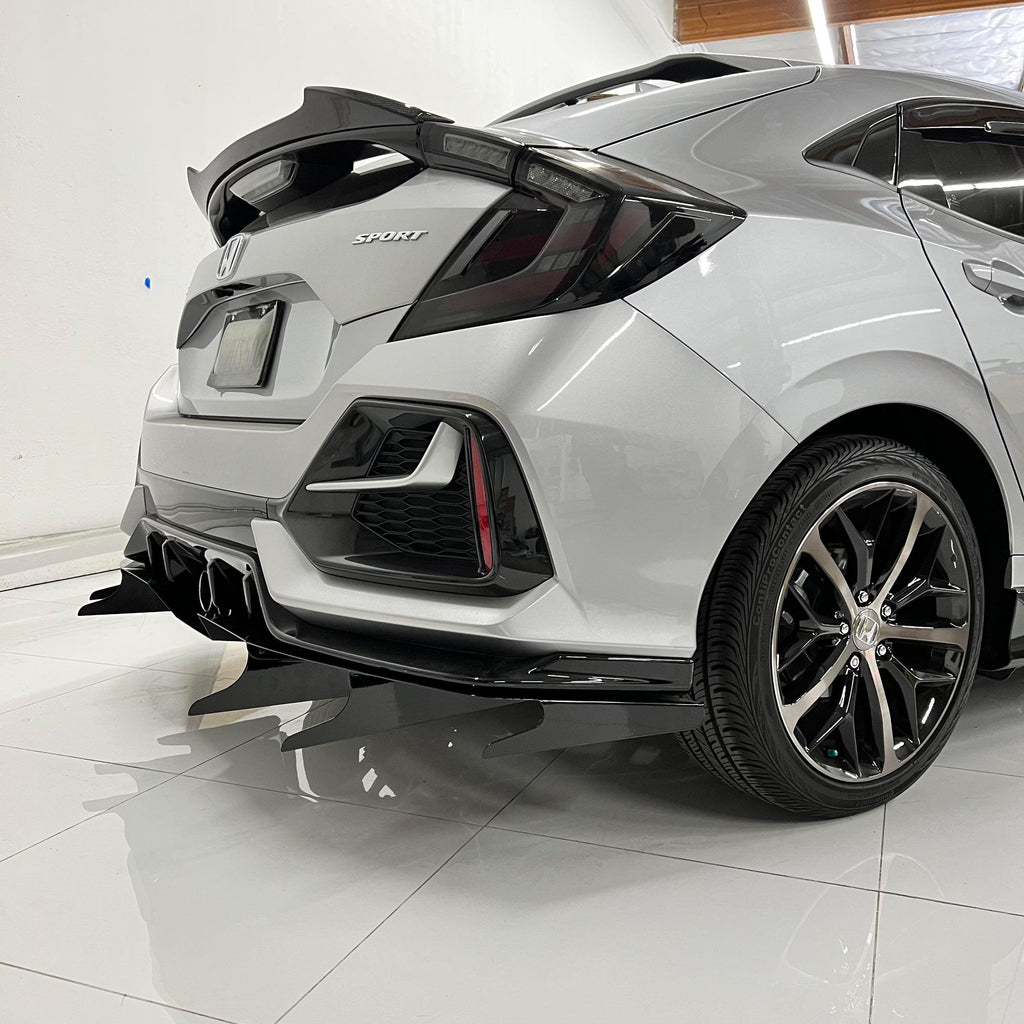 2020-2021 Honda Civic Rear Diffuser (Hatch [Sport, Sport Touring]) V5 - AeroflowDynamics