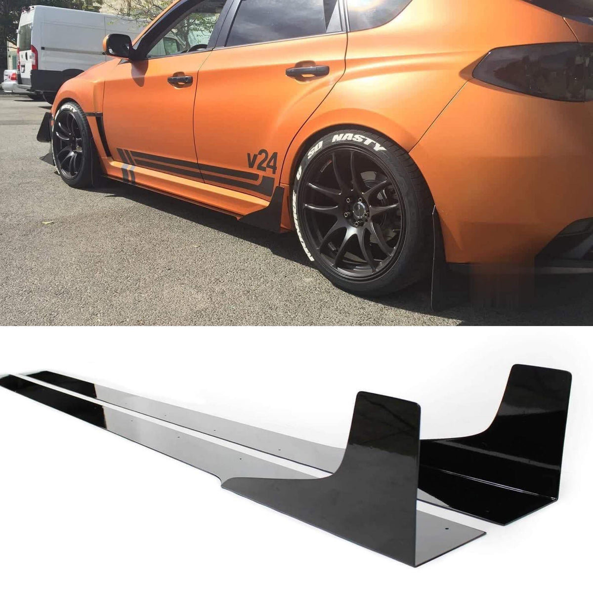 2008-2014 Subaru Wrx/Sti Side Skirts V3- Aeroflowdynamics 