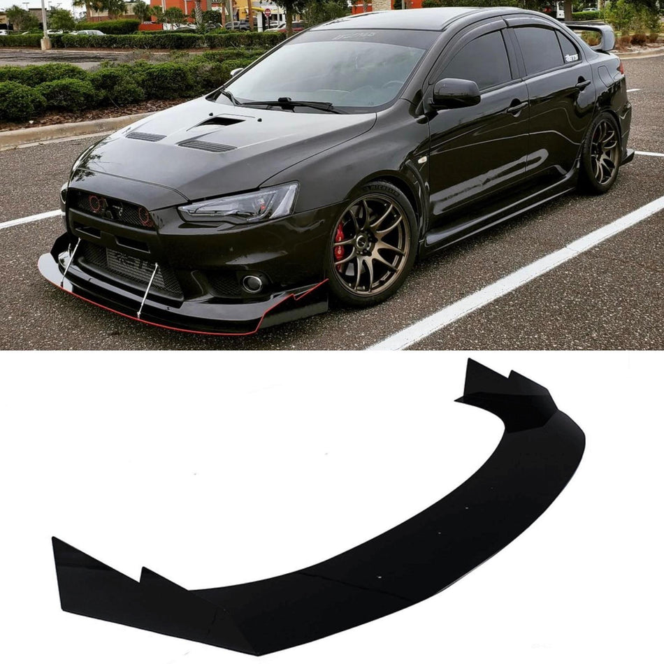 2007-2015 Mitsubishi Evo X Front Splitter V3 - Aeroflowdynamics