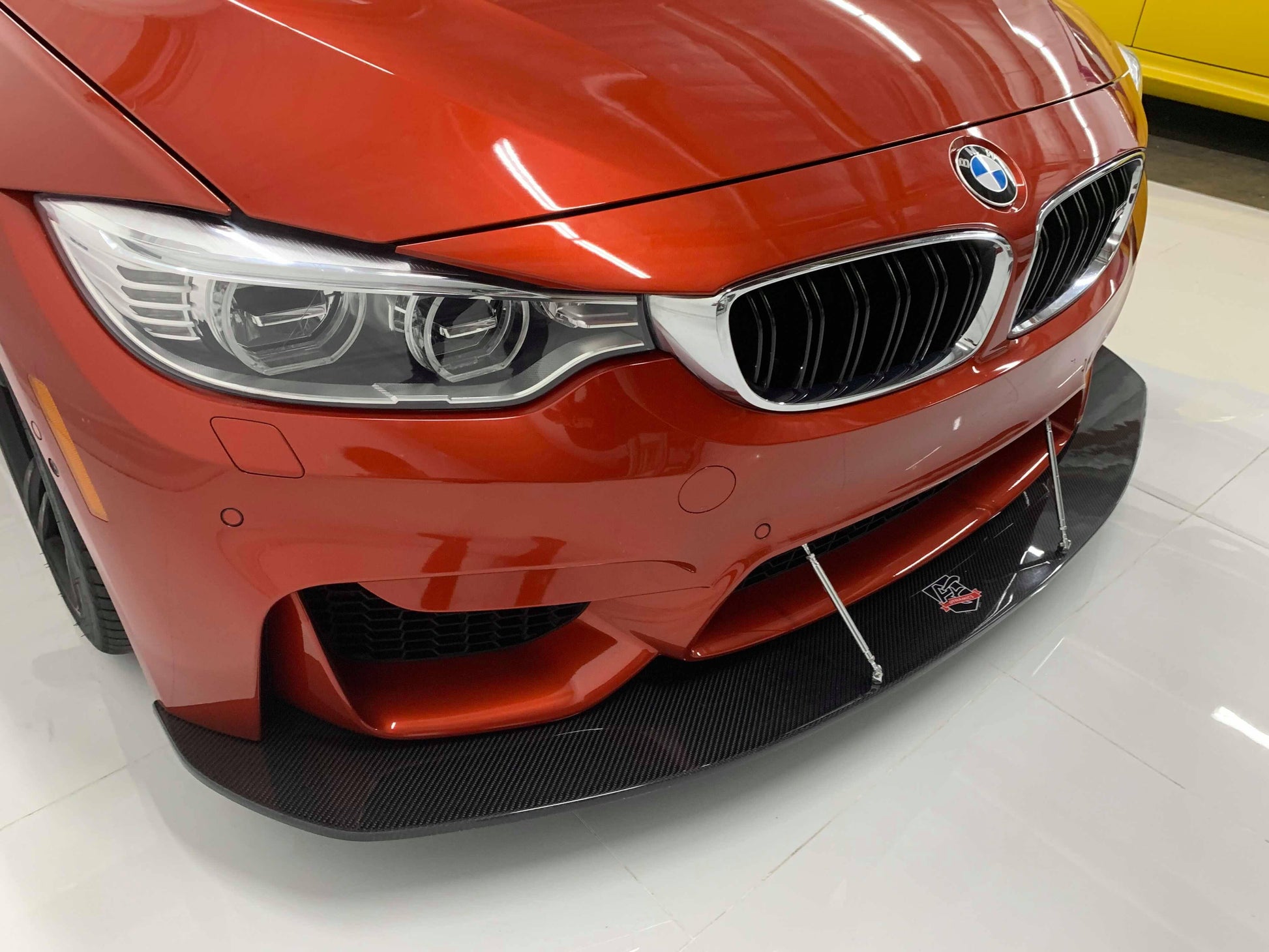 For BMW F80 M3 F82 F83 M4 15-20 MP Style Carbon Fiber Front Bumper Lip
