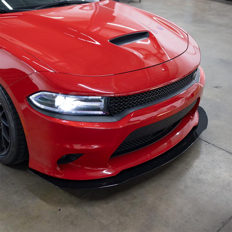 2015-2019 Dodge Charger Front Splitter V1 (Scatpack/Hellcat/Daytona) - AeroflowDynamics