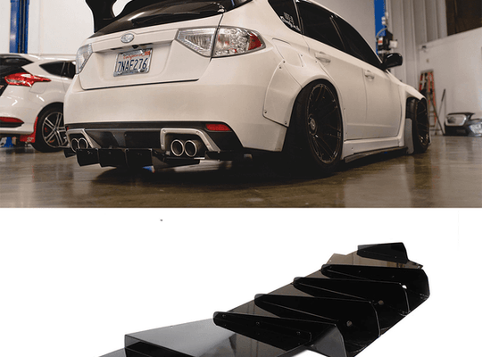2011 - 2014 Subaru Wrx/Sti Rear Diffuser V2 (Hatchback Models Only) - Aeroflowdynamics