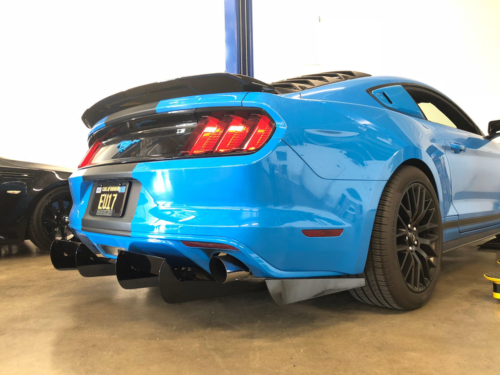 2015-2017 Ford Mustang Rear Diffuser V1 - AeroflowDynamics