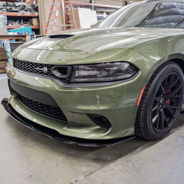 2015-2022 Dodge Charger Front Splitter V1 (Scatpack/Hellcat/Daytona) - aeroflowdynamics